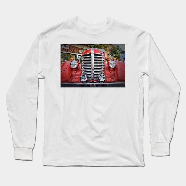 1942 Diamond T Fire Engine Long Sleeve T-Shirt by JimDeFazioPhotography